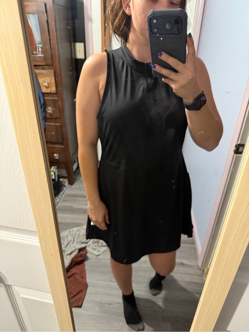 Old Navy Black Sleeveless Fit-and-Flare Dress